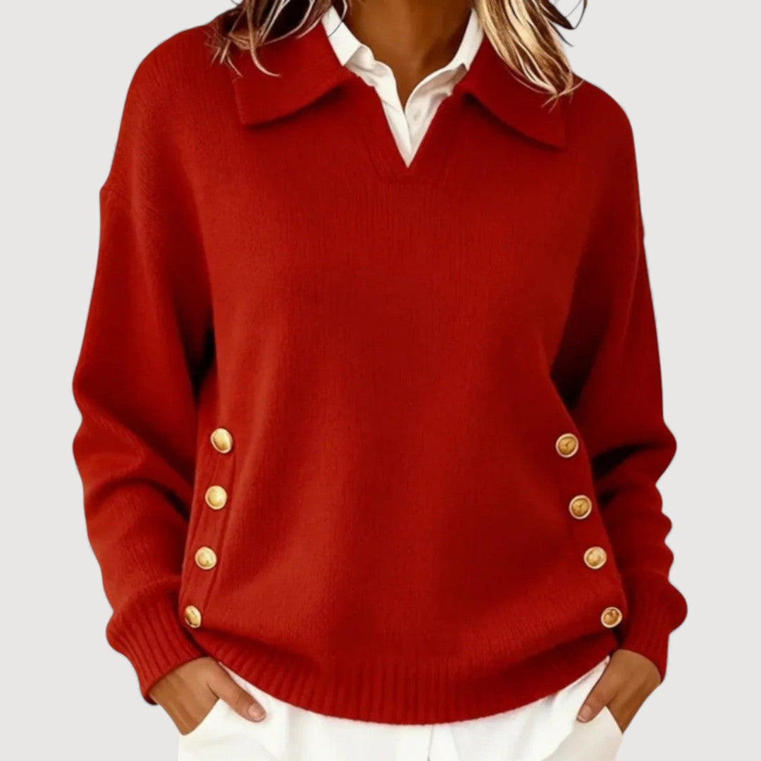 AIRA – BUTTON DETAIL SWEATER