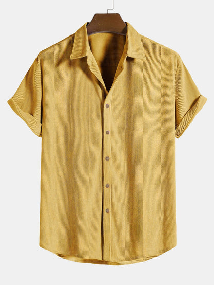 Michelle Moore | Short-Sleeve Corduroy Shirt & Shorts Set
