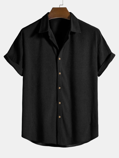 Michelle Moore | Short-Sleeve Corduroy Shirt & Shorts Set