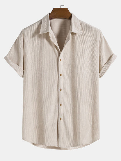 Michelle Moore | Short-Sleeve Corduroy Shirt & Shorts Set