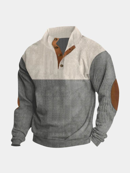 Michelle Moore | Retro Corduroy High-Neck Pullover