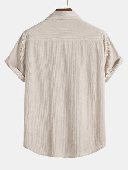 Michelle Moore | Short-Sleeve Corduroy Shirt & Shorts Set