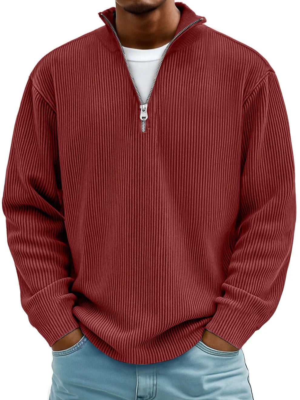 Michelle Moore | Trendy Half-Zip Sweater