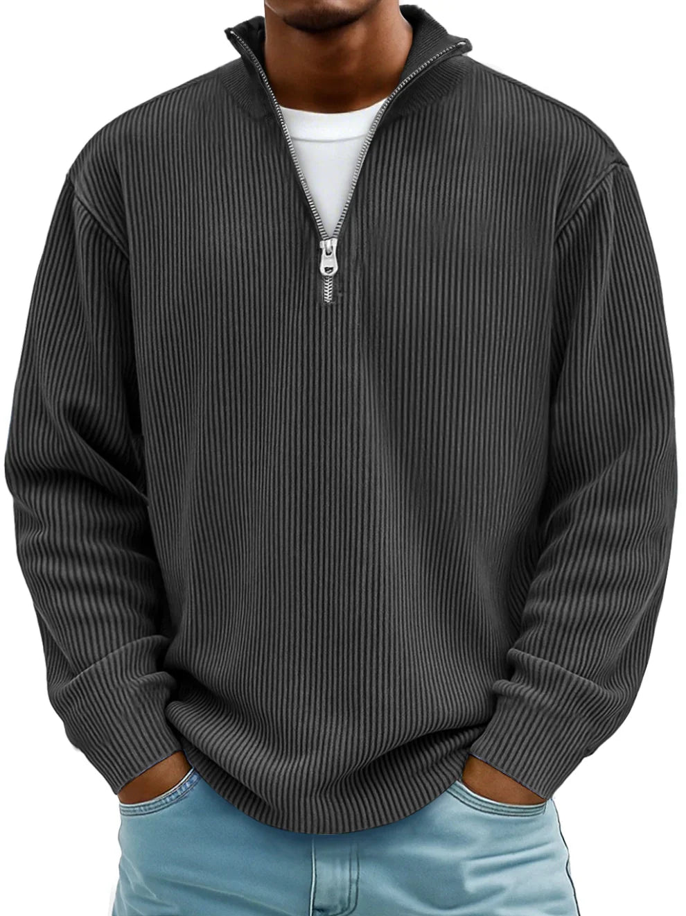 Michelle Moore | Trendy Half-Zip Sweater