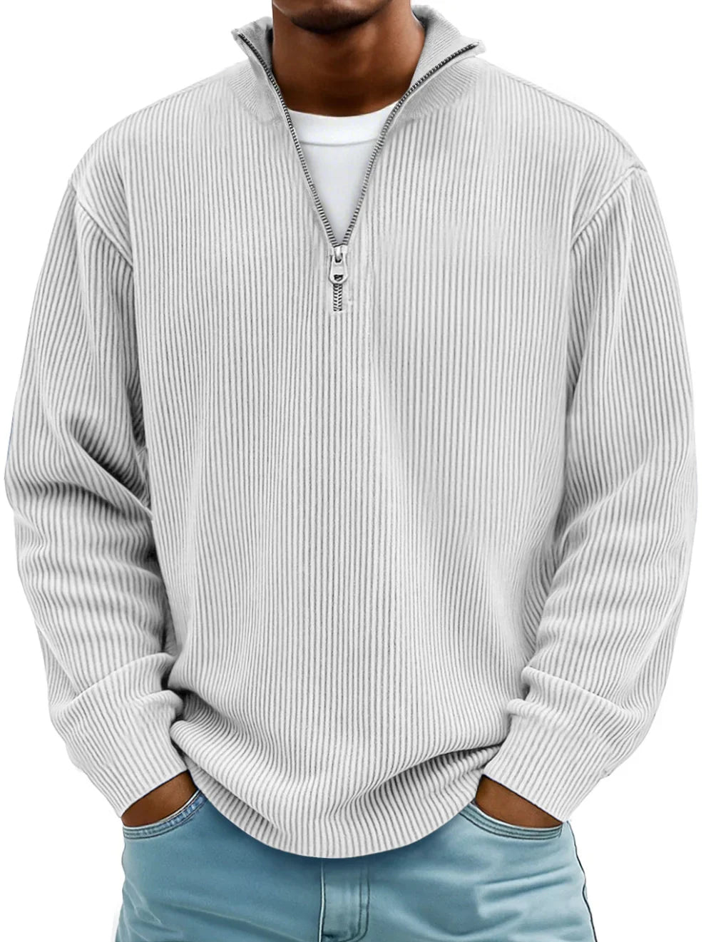 Michelle Moore | Trendy Half-Zip Sweater