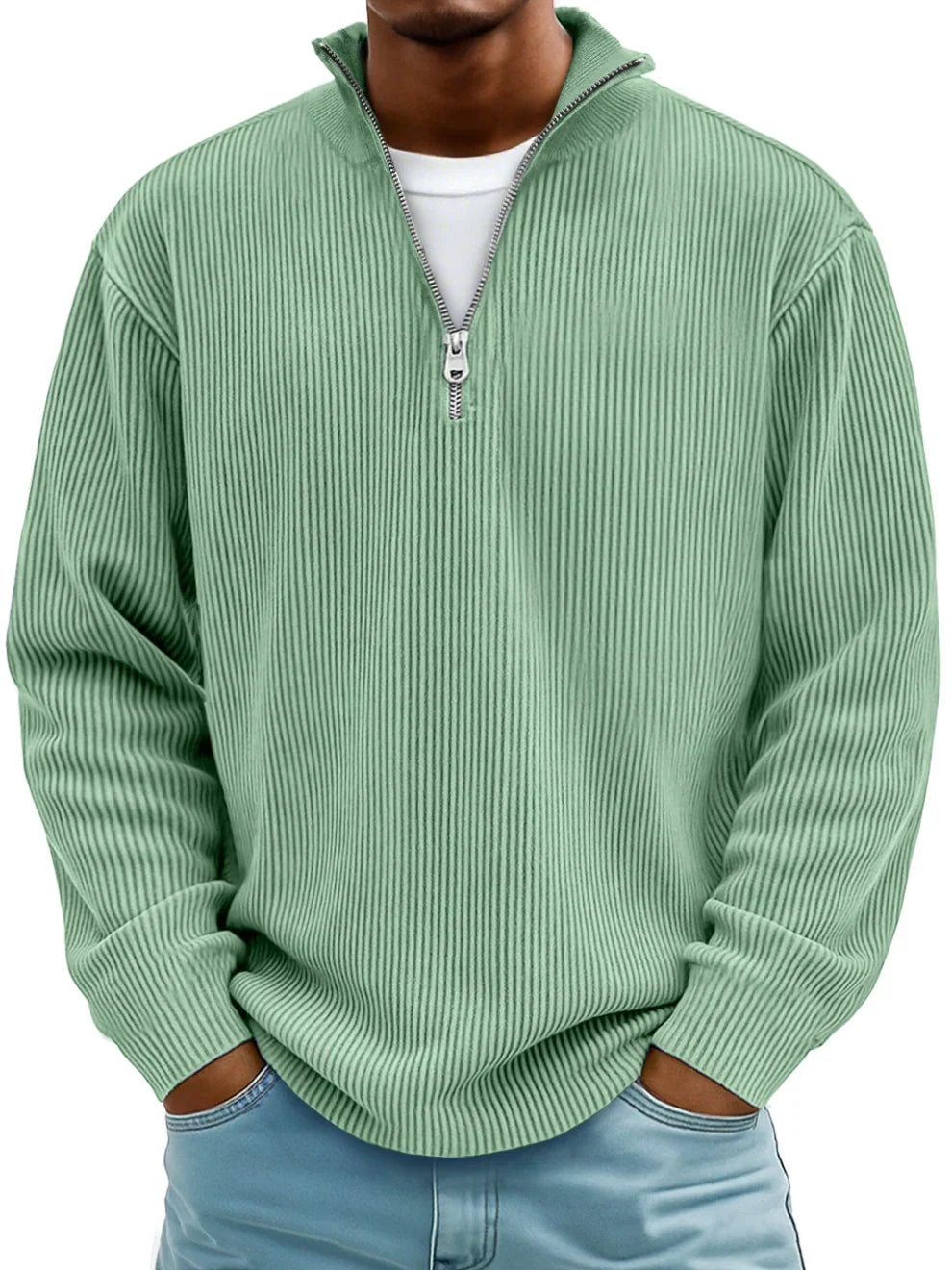 Michelle Moore | Trendy Half-Zip Sweater
