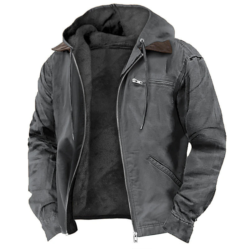 Michelle Moore | Fleece-Lined Hooded Zip Jacket