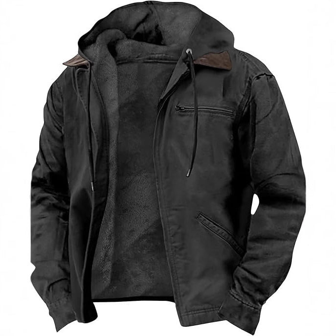 Michelle Moore | Fleece-Lined Hooded Zip Jacket