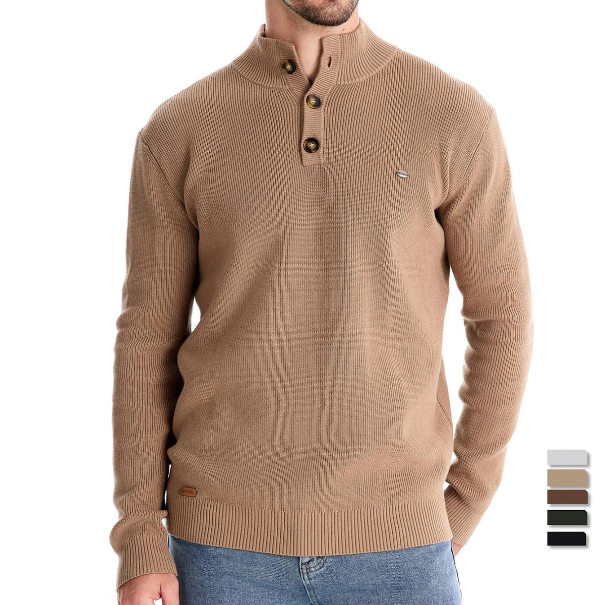 Michelle Moore | Men's Button-Detail Sweater
