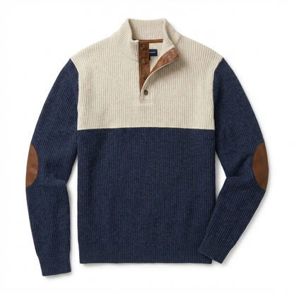 Michelle Moore | Retro Corduroy High-Neck Pullover