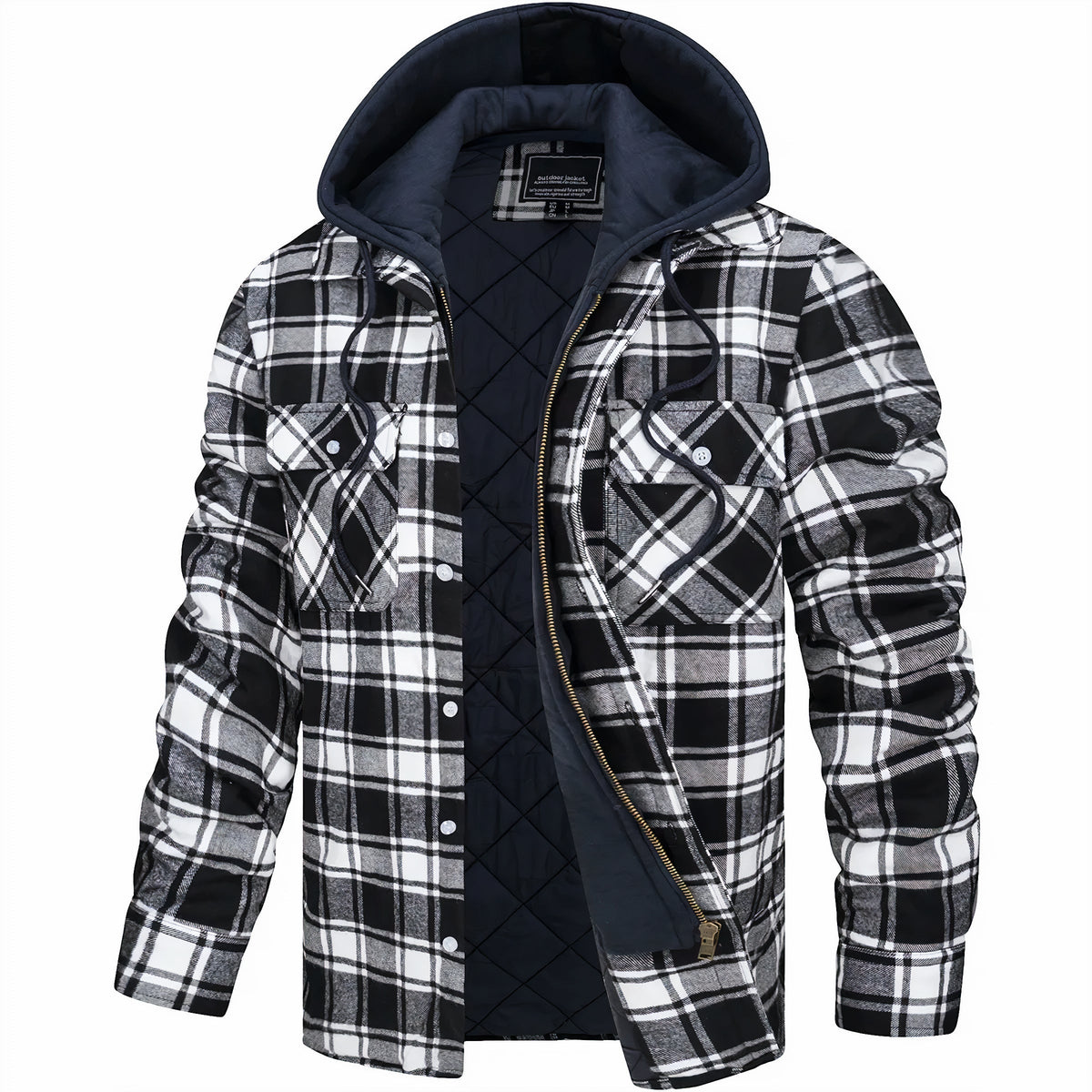 Michelle Moore | Plaid Zip-Up Jacket