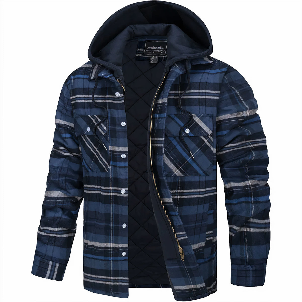 Michelle Moore | Plaid Zip-Up Jacket